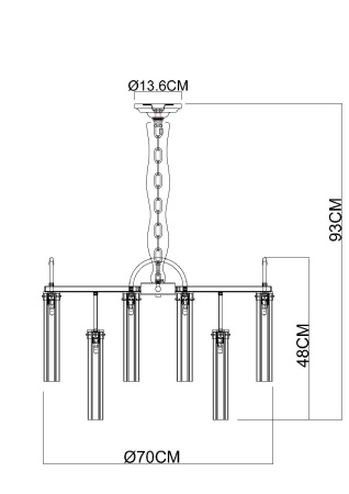 Подвесная люстра Arte Lamp Borgia A4088LM-12AB
