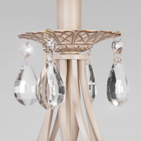 Торшер Eurosvet 10073/1 белый с золотом/прозрачный хрусталь Strotskis