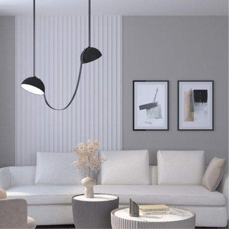 Трековый однофазный светильник Denkirs Belty Flow DK5561-BK