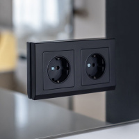 Рамка Stark на 2 поста черный WL04-Frame-02-black Werkel