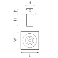 Встраиваемый светодиодный спот Lightstar Intero Tubo (217517+217272) i517272