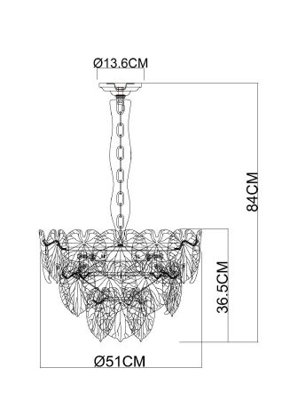 Подвесная люстра Arte Lamp Kapri A4078LM-6CC