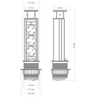Блок розеток 105S Mebax 00-00001167