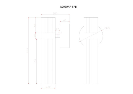 Бра Arte Lamp Misty A2950AP-5PB
