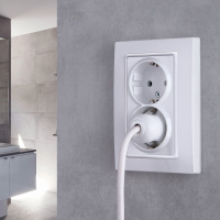 Рамка Snabb для двойной розетки белый WL03-Frame-01-DBL-white basic Werkel