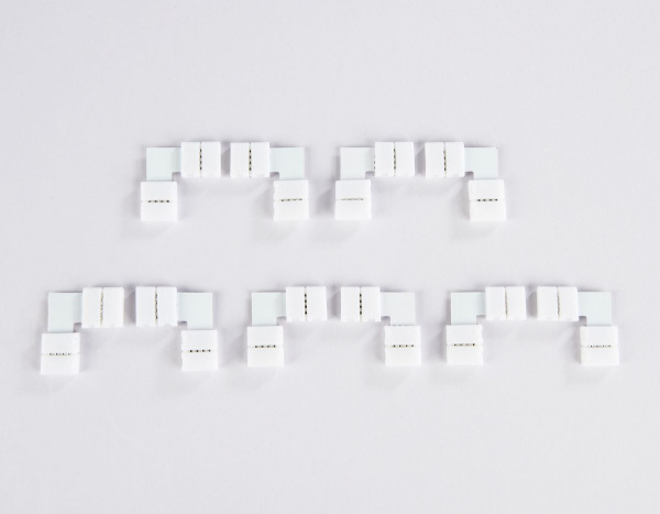 Соединитель угловой L для светодиодной ленты 5050 12/24V (4 конт.) GS6701 (10шт) Ambrella Light Illumination GS6701