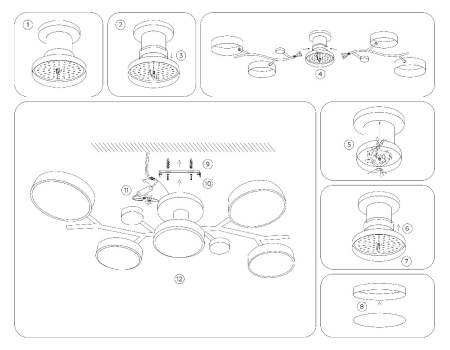 Потолочная люстра Ambrella Light Comfort LineTech FL4834