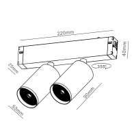 Трековый светильник IMEX Smart Line IL.0050.5011-GU10-WH