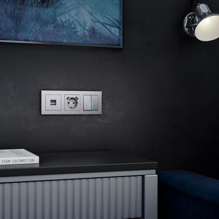 Рамка Werkel Hammer на 3 поста серебряный W0032406