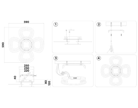 Потолочная люстра Ambrella Light Acrylica Original FA8925