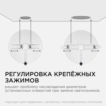 Встраиваемая светодиодная панель безрамочная Apeyron FLP 06-109