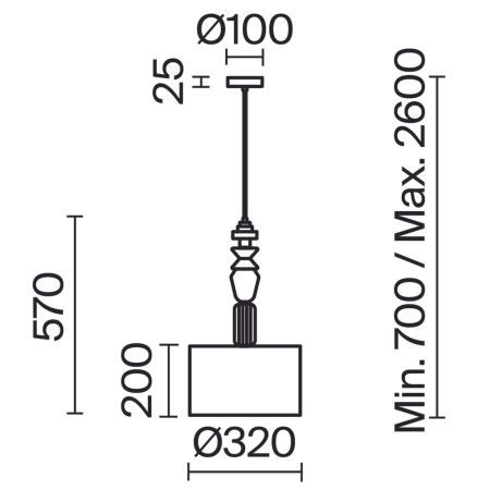 Подвесной светильник Freya Tela FR2061PL-01BS