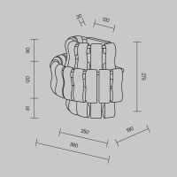 Настенный светильник Maytoni Boulder MOD538WL-02MG