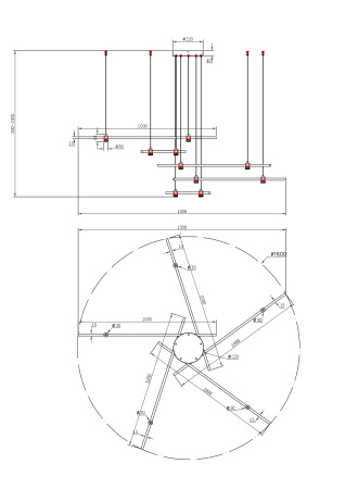 Подвесная люстра Arte Lamp Errai A2195SP-5BK