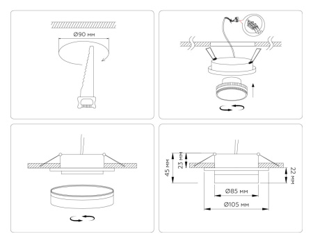 Встраиваемый светильник Ambrella Light Techno spot IP Protect TN6708
