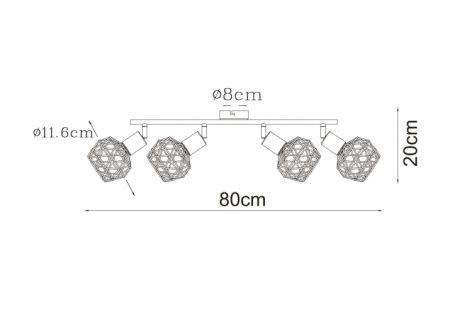 Спот Arte Lamp A6141PL-4WH