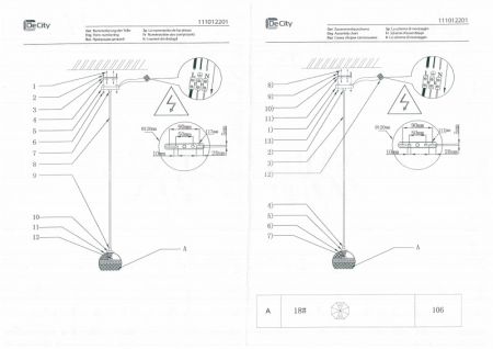 Подвесной светильник DeMarkt 111012201