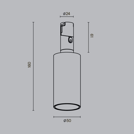 Трековый магнитный светильник Maytoni Magnum TR207-1-3W3K-B