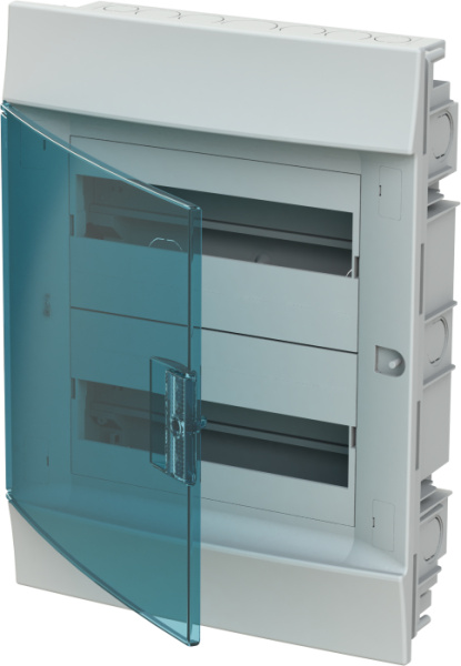Бокс ABB Mistral41 встраиваемый 24М (2x12) зеленая дверь с винтовым клеммным блоком