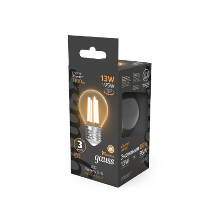 Лампа светодиодная Gauss Filament E27 13W 2700K 105802113