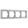 Рамка Werkel Hammer на 4 поста серебряный W0042406