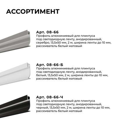Алюминиевый профиль (комплект) Apeyron 08-66-Ч