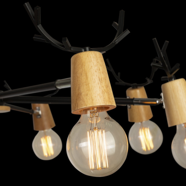 Люстра на штанге Loft IT Sven 10024/8 Black