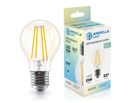 Филаментная светодиодная лампа Ambrella Light Bulbing E27 13W 4000K 601314