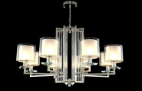 Подвесная люстра Crystal Lux Nicolas NICOLAS SP-PL8 NICKEL/WHITE