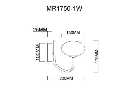 Бра MyFar Scott MR1750-1W