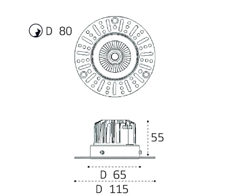 Встраиваемый светильник Italline IT02-028 white 3000K