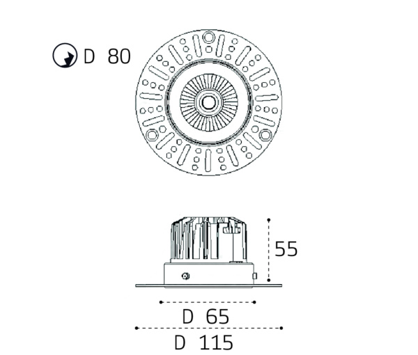 Встраиваемый светильник Italline IT02-028 white 3000K