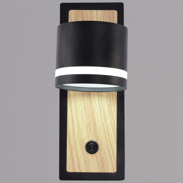 Бра Reluce 22540-0.2-01 BK+WOOD