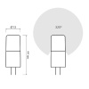 Лампа светодиодная Gauss G4 4W 3000К прозрачная 10714