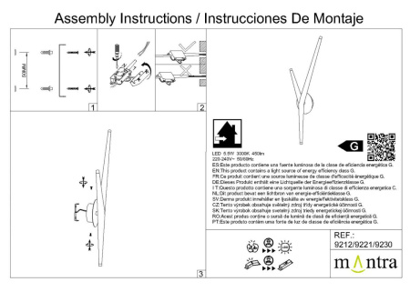 Настенный светильник Mantra Arrecife 9230