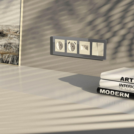 Розетка двойная Ethernet RJ-45 (айвори матовый) W1181162 Werkel