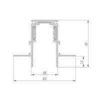 Шинопровод магнитный встраиваемый Feron CABM1001 41966