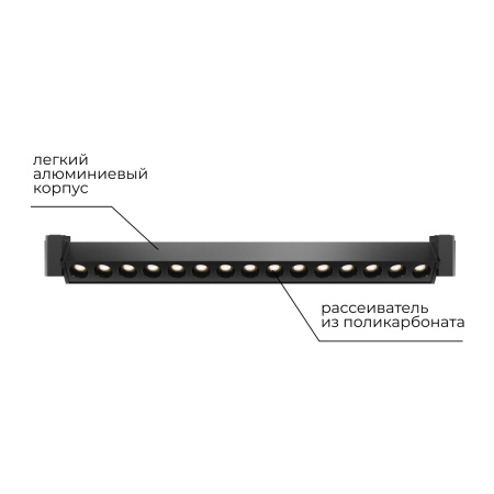 Трековый однофазный светильник Apeyron 25-16