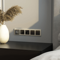 Рамка Stark на 5 постов слоновая кость WL04-Frame-05-ivory Werkel