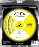 Светодиодная лента Feron 4,8W/m 60LED/m 2835SMD желтый 5M LS603 27670