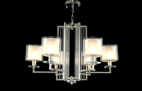 Подвесная люстра Crystal Lux Nicolas NICOLAS SP-PL6 NICKEL/WHITE