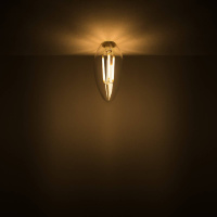 Лампа светодиодная филаментная Gauss E14 4,5W 2700К прозрачная 1031115