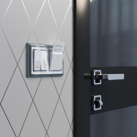 Выключатель двухклавишный для отелей Werkel белый W1120801