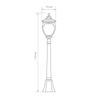 Светильник на столбе Elektrostandard Andromeda F черное золото