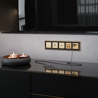 Рамка Palacio на 5 постов золото/черный WL17-Frame-05 Werkel