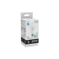 Лампа светодиодная E27 30W 4100K груша матовая 73229