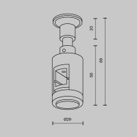 Крепление настенное одинарное Maytoni Flarity TRA155CW-S1-PT