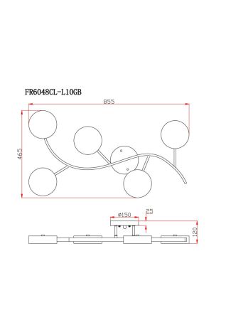 Потолочный светильник Freya Tibo FR6048CL-L10GB
