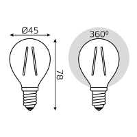 Лампа светодиодная Gauss Filament Elementary E14 10W 4100K 52120