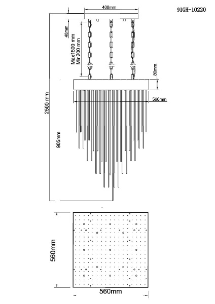 Потолочная люстра Garda Decor 91GH-10220